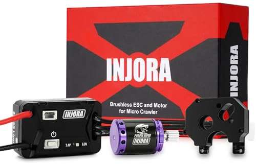 INJORA MBL32 G2 Waterproof Brushless ESC & 1721 Purple Viper Outrunner Motor for 1/24 Axial SCX24 Upgrade