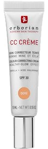 Erborian - CC Cream with Centella Asiatica- Color Correcting Cream with Healthy Glow Effect - Natural and Luminous Finish - Long-Lasting Hydration - Korean Cosmetic Care - Doré 15 ml