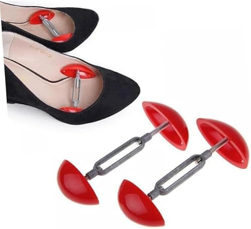 Vayfoni 2PCS Shoes Stretchers for Women - Adjustable Shoe Width Expander for Wide Feet - Portable Mini Shoe Trees for Better Fit - Travel Shoe Shaper (Red)