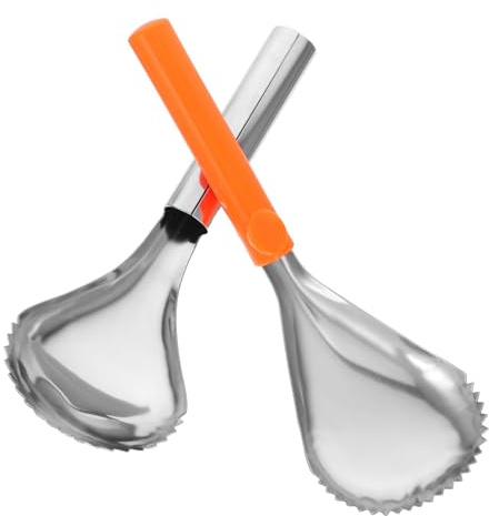 GOOHOCHY 2piezas Cuchara De Calabaza De Acero Inoxidable Separador De Pulpa De Calabaza Herramienta Para Recoger y Frutas Descorazonador Manual Para Raspador De Verduras Para Uso Cocina y