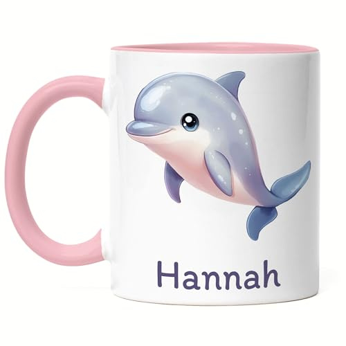 Kiddle-Design Kindertasse mit Namen Personalisiert, Personalisierte Tasse Kinder mit Elefant, Namenstasse Elefanttasse, Kinderbecher als Geschenk zur Geburt, Taufe Weihnachten - Tasse Weiß