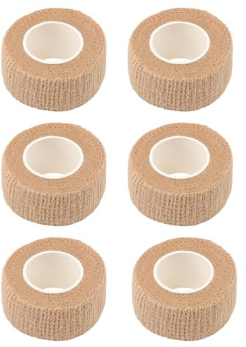 Finger Tape, 6 Self Adhesive Finger Tape for Athletic Support and Pet Care, 2.5x450cm Cohesive Bandage for Compression Wrapping