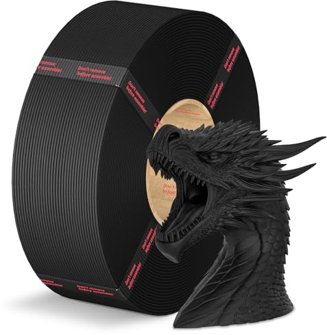 ANYCUBIC PLA+ Refill Filament 1.75mm, Hohe Zähigkeit, 1KG Schwarz | Hohe Schlagfestigkeit, Hohe Präzision 3D Druckmaterialien, Intelligente Identifikation, PLA Plus Spoolless