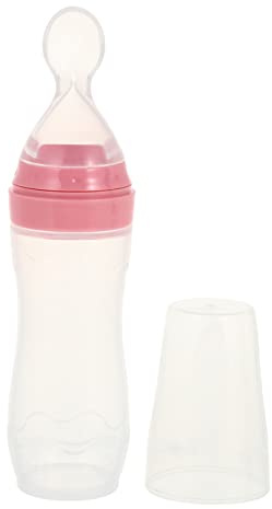 GALPADA Quetschflasche mit Silikonlöffel 120 Ml Frei für Babynahrung Brei Obstpüree Zahnfreundlich Praktischer Säuglingsnahrungsbehälter für Unterwegs und Zuhause