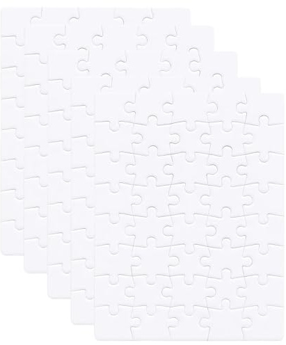 5 Stück Personalisiertes Puzzle zum Selber Gestalten | Mini-Puzzle | Blanko-Puzzle mit Eigenem Foto (20x15 cm)