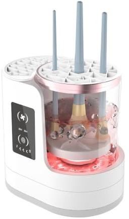 Limpiador eléctrico de brochas de Maquillaje, secador Desmontable | Carcasa de ABS, limpieza sónica, alimentación USB de 5 V, 173 x 175 x 121 mm, para brochas y esponjas, temporizador de 2 h/5