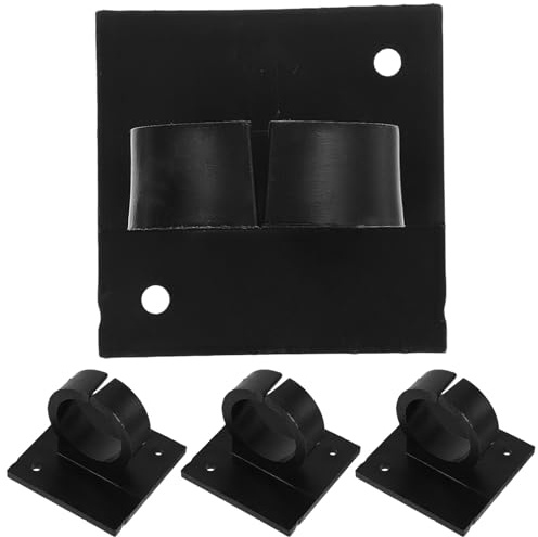 BESPORTBLE 4 Stück Teiliges Mikrofon Clip ohne Klebstoff Kompakte Schwarze Mikrofonhalter Klammern Robuste Plastikhalterung für Mikrofonständer Geeignet für Logo Flag Station und Mikrofonarm