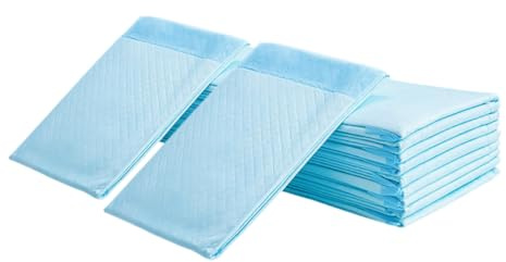TOGEVAL Einweg Wickelunterlagen und Saugfähigem Vliesstoff mit Auslaufsicherem Design 100 Stück für Babys Erwachsene und Ältere Menschen für Zuhause und Unterwegs