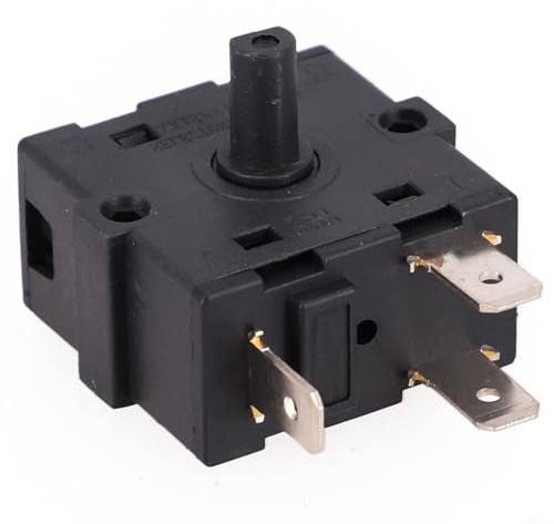 Interruptor eléctrico de calentador de habitación, selector giratorio, 3 pines, 5 pines, AC250 V, 16 A, control de temperatura del radiador para posición de alimentación del calentador (3 pines)