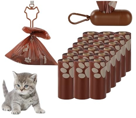 Yidueace Sacchetti per escrementi di cani, 270 pezzi, spessi profumati al cioccolato, per animali domestici, sacchetti profumati per escrementi di cani, per passeggiate, viaggi,