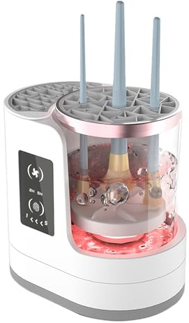 3 IN 1 Electric Makeup Brush Cleaner Machine, Automatic Portable USB Cleaner and Dryer, for Quick Cleaning of All Size Makeup Brushes, for Blush, Contour and Eyeshadow Brushes