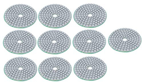 Rcniso 10 Pezzi Dischi abrasivi Diamante 3 Pollice Verde 1000 Mesh per La Lucidatura di Cemento e Marmo