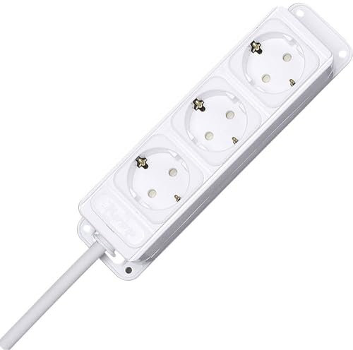 Kopp 127002013 Unoversal Steckdosenleiste, 3-Fach, arktis
