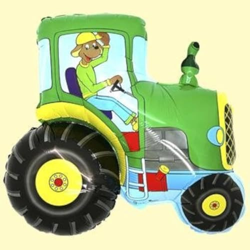 31 Zoll Grüner Traktor Hat Folie Ballon CS102 Gestaltet