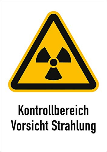 Schild Alu Kontrollbereich Vorsicht Strahlung 29,7x21 cm