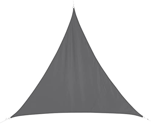 Tela solare - Tenda parasole triangolare, 5 x 5 x 5 m, in tessuto idrorepellente, colore: Grigio