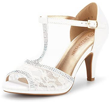 DREAM PAIRS Women's Heeled Sandals Wedding Platform Sandal for Women, AMORE_3