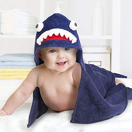 all Kids United® Babyhandtuch mit Kapuze 76x76cm 100% Baumwolle in Blau