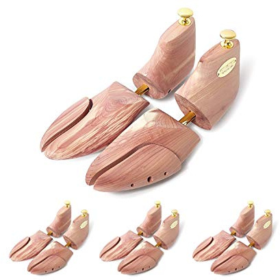 Schlesinger – 4 Paar Premium Herren Stiefelspanner/Schuhspanner aus edlem Zedernholz für eine optimale Pflege von Stiefeln und Boots. Modell Graf. Größe 39 – 48.
