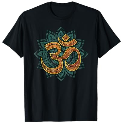 Psytrance Geschenkidee Goa Om Psychedelic T-Shirt, Unisex, Schwarz, S, Kurzarm, T-Shirt, Yoga, Psychedelic-om-symbol-t-shirt