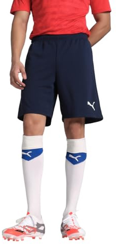 PUMA Herren Teamrise Shorts, Peacoat-puma White, XL EU