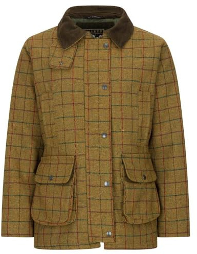 WALKER AND HAWKES - Ladies Derby Tweed Hazelwood Shooting Jacket - Beige Tweed - 14