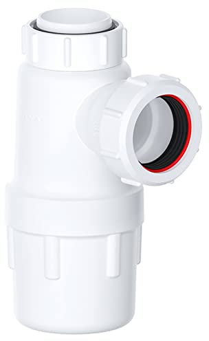 SPARES2GO Waste Bottle Trap 40mm 1-1/2 Basin Bidet Urinal Bathroom Kitchen Sink 75mm Seal
