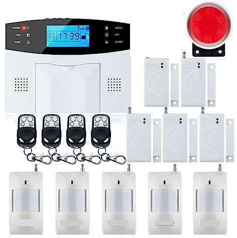 Alarm System APP Wireless Wired Home Security WIFI Alarm System Intercom Remote Control Autodial Siren Sensor Kit Zero false positive rate (Color : G2B Bundle A)