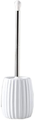 Brosse Toilettes Wc Balayette Wc Brosse de toilette en céramique avec ensemble de support Brosse de toilette à long manche en acier inoxydable décorative dans la salle de bain Brosses Wc Et Supports (
