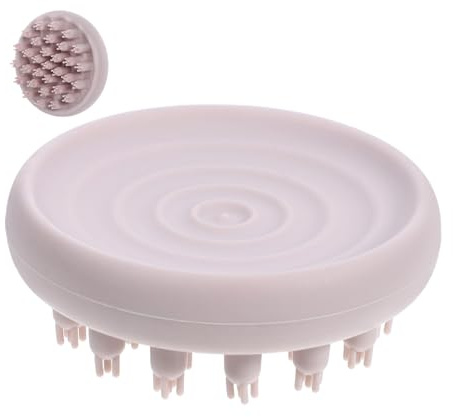 Silikon Haarwaschbürste für Haare und Kopfhaut, Khaki | Shampoo Reinigungsbürste, Friseursalon Geeignet, Erwachsene, Mehr Reibung, Reinigung und Kopfhautmassage