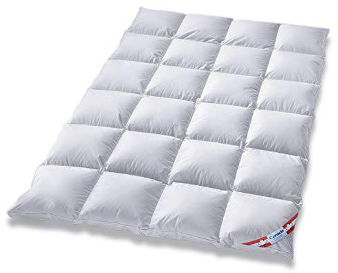 Canada Außensteg Kassettendecke 100% Natur warme Winterdecke Daunendecke (200 x 220 cm)
