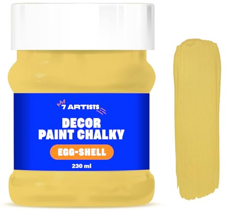 7 Artists Chalk Paint Eierschalenweiß 230 ml | Kreidefarbe für Möbel und Holz auf Wasserbasis - Ohne Schleifen | Für Wand und Holz