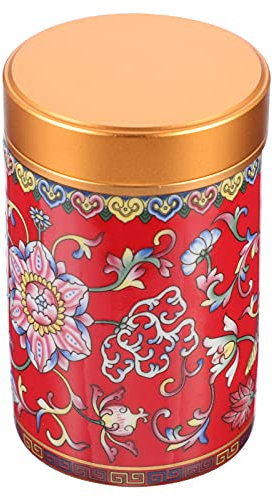 Mikinona Teedose Aus Keramik 80ml Emaille Luftdicht Mit Spiraldichtung Rot Für Losen Tee Reisebehälter Mit Porzellan Deckel Für Frische Teebehälter