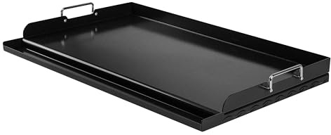 Skyflame Nonstick Griddle Top for Gas Grill, 25x16 Large Cooking Area Flat Top Griddle with Grease Groove and High Sidewalls, Fit for Camping, Tailgating, Parties