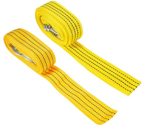 BELLIFFY 2stücke Nylon-abschleppseil Für Pkw Robustes Anhängerseil Profi-abschleppgurt Fluoreszierendes Notfallseil Einfache Handhabung