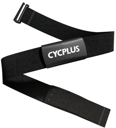 CYCPLUS Fascia Toracica per Monitoraggio della Frequenza Cardiaca H2Pro – Sensore Toracico Bluetooth/ANT+ con Batteria da 500h, IPX7 Impermeabile e Antipolvere, Compatibile con Strava/Cycplus Fit App