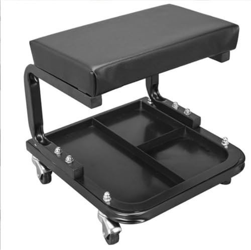 MOMOBC Werkstattsitz Mechanikerhocker 120kg Rollbarer pneumatischer Rollbrett Garagen-/Werkstattsitz Gepolsterter rollender Werkstatthocker für die Garage Werkstatthocker