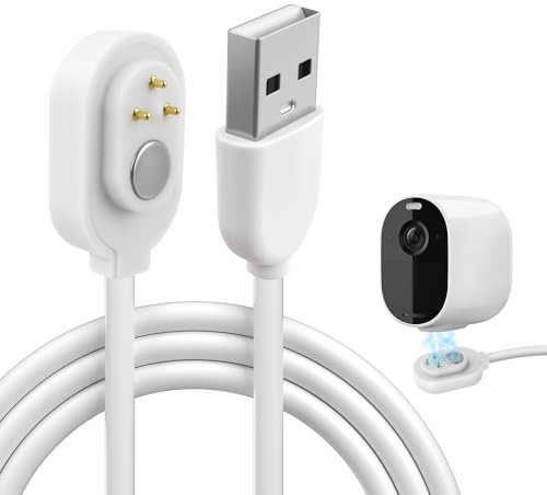 Câble Magnétique pour Arlo Ultra 1 2 Pro 3 4 5 300cm Extérieur Intérieur | D'extérieur Chargeur USB Résistant Aux Intempéries, Ladekabel Charge Rapide Sécurisée pour Google Caméra Extra Long 10FT