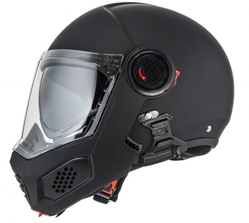 Casco NZI Modelo MINIMOD Duo Negro Mate ABATIBLE con Doble HOMOLOGACION (L 59)