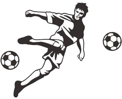 SOPOTUTU Selbstklebender Fußball Wandaufkleber Für Kinderzimmer 3d Wandtattoo Aus Langlebigem Material Leicht Anzubringen Und Rückstandsfrei Entfernbar Geeignet Für Glatte Wände Fliesen Und Fenster