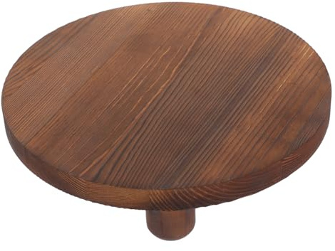 INOOMP Piedistallo per Vaso di Fiori e Supporto per Piante da Interno in Legno Massello, Alzata Rustica Stabile e Antiscivolo per Espositore di Piante e Cosmetici, per Casa, Ufficio e Giardino