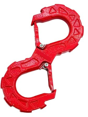 BLKCVDH Gancho en Forma de S con grillete rápido for Remolque, Kit de recuperación de Remolque Todoterreno JK for Coche 4x4(Red)