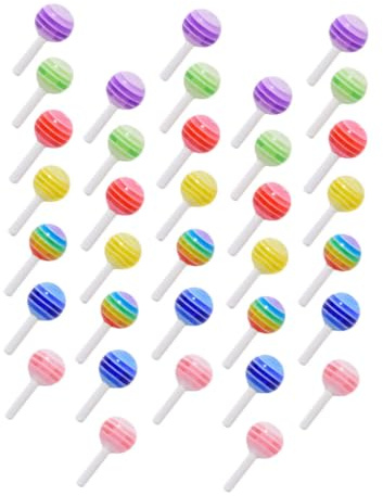 TOPPERFUN Dijes de Piruleta de Resina para Decoración de Uñas Diy, 50 Piezas Creativas para Manicura en Salón o Uso en Casa, Accesorio Único y Colorido Color Aleatorio