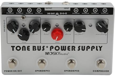 Stylebest Multieffektprocessor med 3 Effekter Kraftfull Gitarrpedal för Musiker Metall Silverfärg
