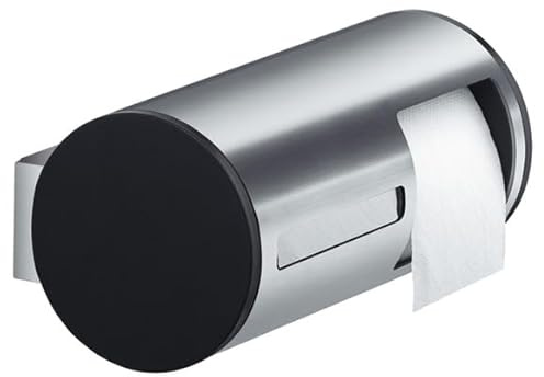 KEUCO zweifacher Toilettenpapierhalter aus Metall, für 2 Rollen, WC-Rollenhalter, Edelstahl, Plan