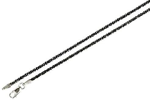 Criss-Cross-Kette aus 925 Sterling Silber geschwärzt diamantiert außergewöhnliches Geflecht SILBERMOOS Qualitätskette aus Italien 42 45 50 60 70 80 90 cm