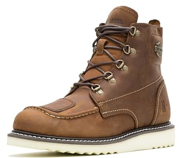 Harley-Davidson Hagerman Herren Motorradstiefel aus Leder mit Keilabsatz