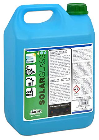 Detergente protettivo vetri pulitore di pannelli solari fotovoltaici Facot Solar Glass (1, Tanica 5 Lt)