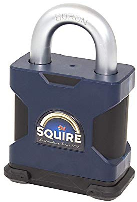 Henry Squire SS65 Padlock - CEN 5 Rated - High Security - Heavy Duty Padlock - 12.7mm Shackle, Anti Drill Protection, Boron Shackle, Hardened Steel Body - 6 x Keys Total Supplied Free of Charge