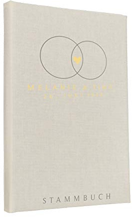 Hochzeitideal Stammbuch der Familie 'Serie Alan' (Creme, A4) inkl. Personalisierung